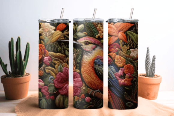 Evaluating Embroidery Bird Tumbler Wrap for Etsy Shops