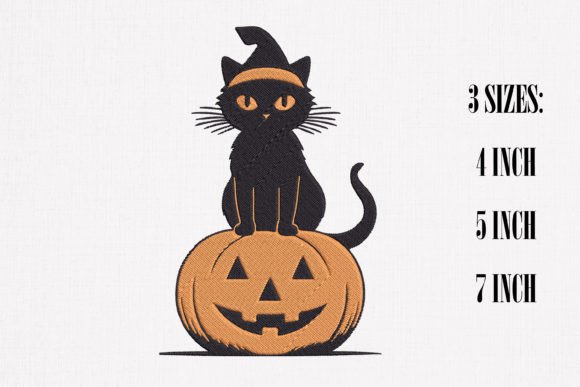 Review: Black Cat Pumpkin Halloween Embroidery Design
