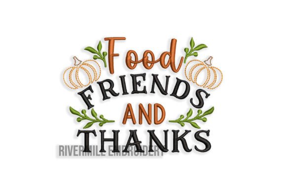 Review: Food Friends Thanks Embroidery Design