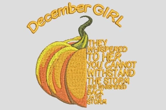 Review: Halloween Pumpkin, December Girl Embroidery for Holiday Sales