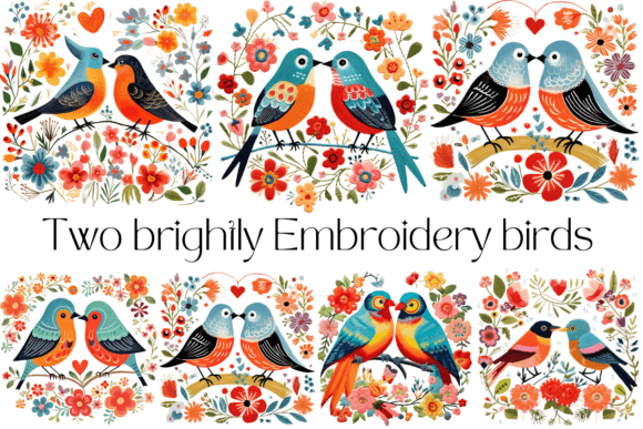 Review: Two Brightly Embroidery Birds for Branding