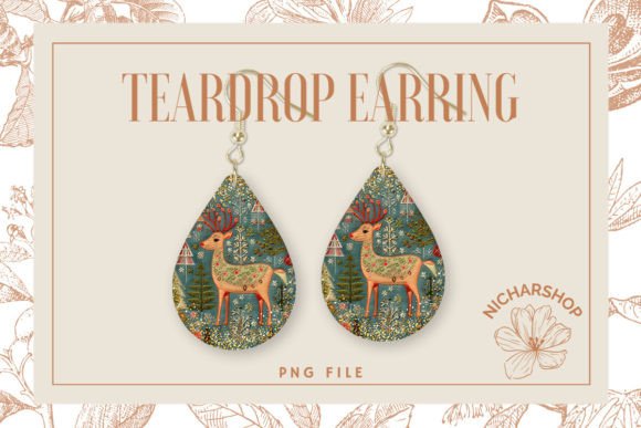 Reviewing Christmas Deer Embroidery Teardrop4 for Boutique Sweatshirts