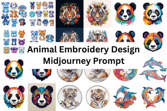 Reviewing Prompt for Animals Embroidery Design