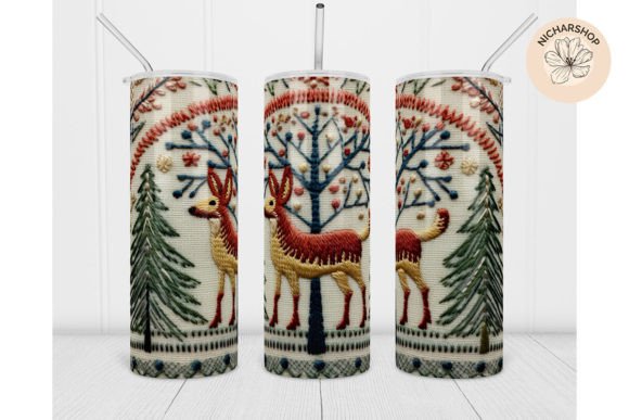 Reviewing the 20oz Deer Embroidery Christmas Tumbler4 Design