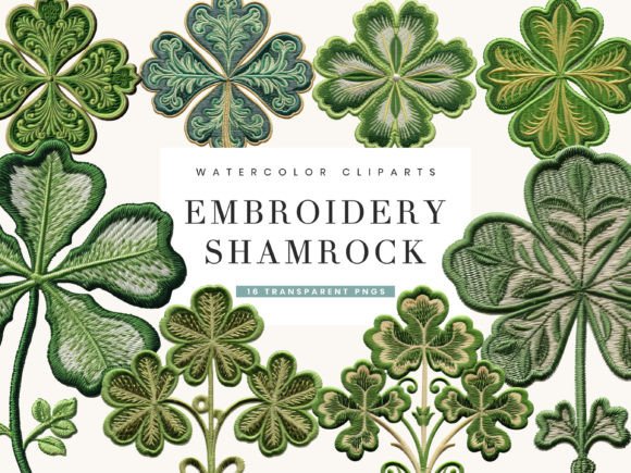 Reviewing the Embroidery Shamrock Clipart Bundle